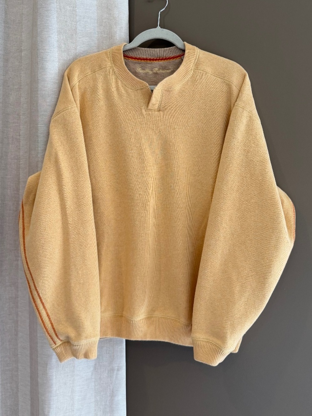 Tommy Bahama Men's Soft Yellow Gold Comfy Sweater, Size XL